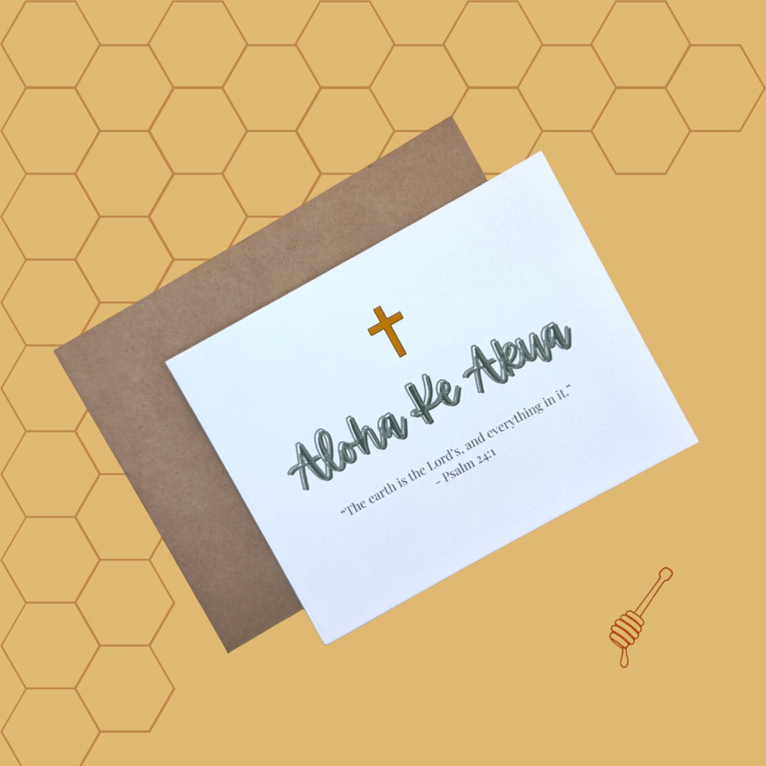 Aloha Ke Akua Greeting Card | Psalm 24:1